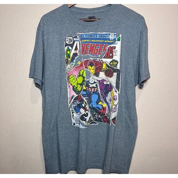 🦸‍♂️ Marvel Avengers Comic Graphic Tee – Grey [Size: L] - Picture 1 of 4